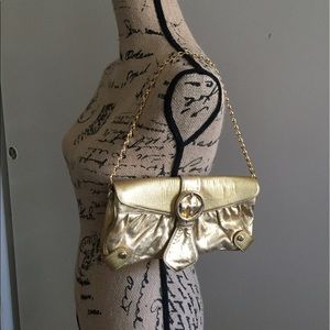 Dolce and Gabbana gold clutch/shoulder bag